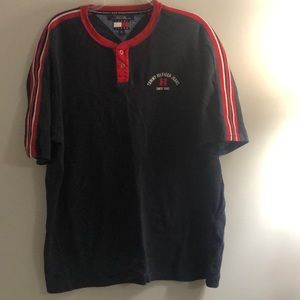 Vintage Tommy Hilfiger (2003) short sleeve Henley, EUC, size XL.